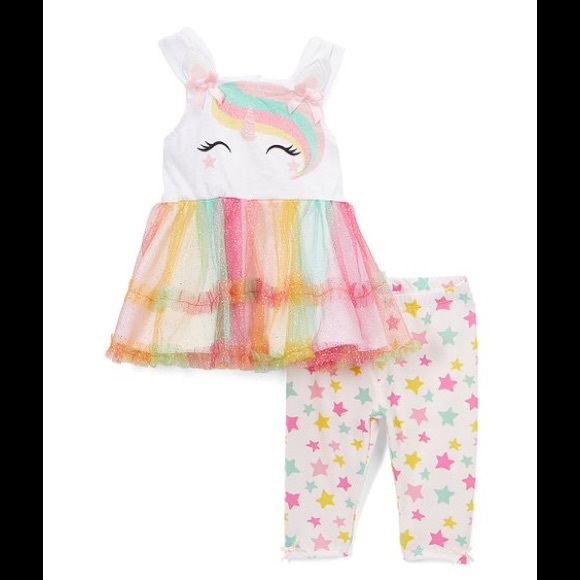 Nannette Unicorn Sleeveless Tunic & Star Shorts